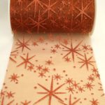 Organza-Tischband Weihnachten, 125mm breit, kupfer (3160444-125-706)