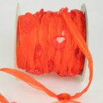 Organzaband-Girlande mit Herzen, orange (801194) - Sonderangebot