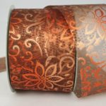 Organzaband Ornament, 60mm kupfer (3190934-60-09) - Weihnachtsband