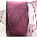 Organzaband mit Drahtkante 60mm aubergine (40719-60-159)