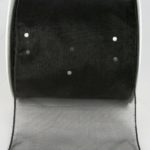 Organzaband mit Strasssteinen, 100mm schwarz (40545-110-113) - Sonderangebot