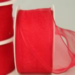 Organzaband 40mm rot (70002-40-300), 3m-Kurzrolle