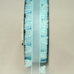 Organzaband zur Geburt oder Taufe, mit Bärchen, 25mm hellblau (594069-25-70) - Sonderangebot