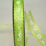 Organzaband Frühlingswiese, 20mm grasgrün (3190686-20-603) - Sonderangebot