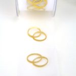 Organzaband mit Hochzeitsringen, 40mm, weiss-gold (40240-40-101)