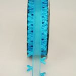 Organzaband mit ausgestanzten Schmetterlingen, 25mm blau (594068-25-70) - Sonderangebot