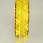 Organzaband ausgestanzte Schmetterlinge, 25mm gelb (594068-25-10) - Sonderangebot