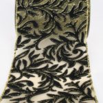 Tischband Weihnachten Organza, 120mm schwarz-gold (594484-120-53)