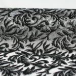 Tischläufer Organza Weihnachten, 280mm breit, schwarz-silber (594485-280-001)