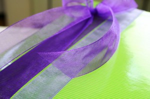 Organzaband in Trendfarbe lila